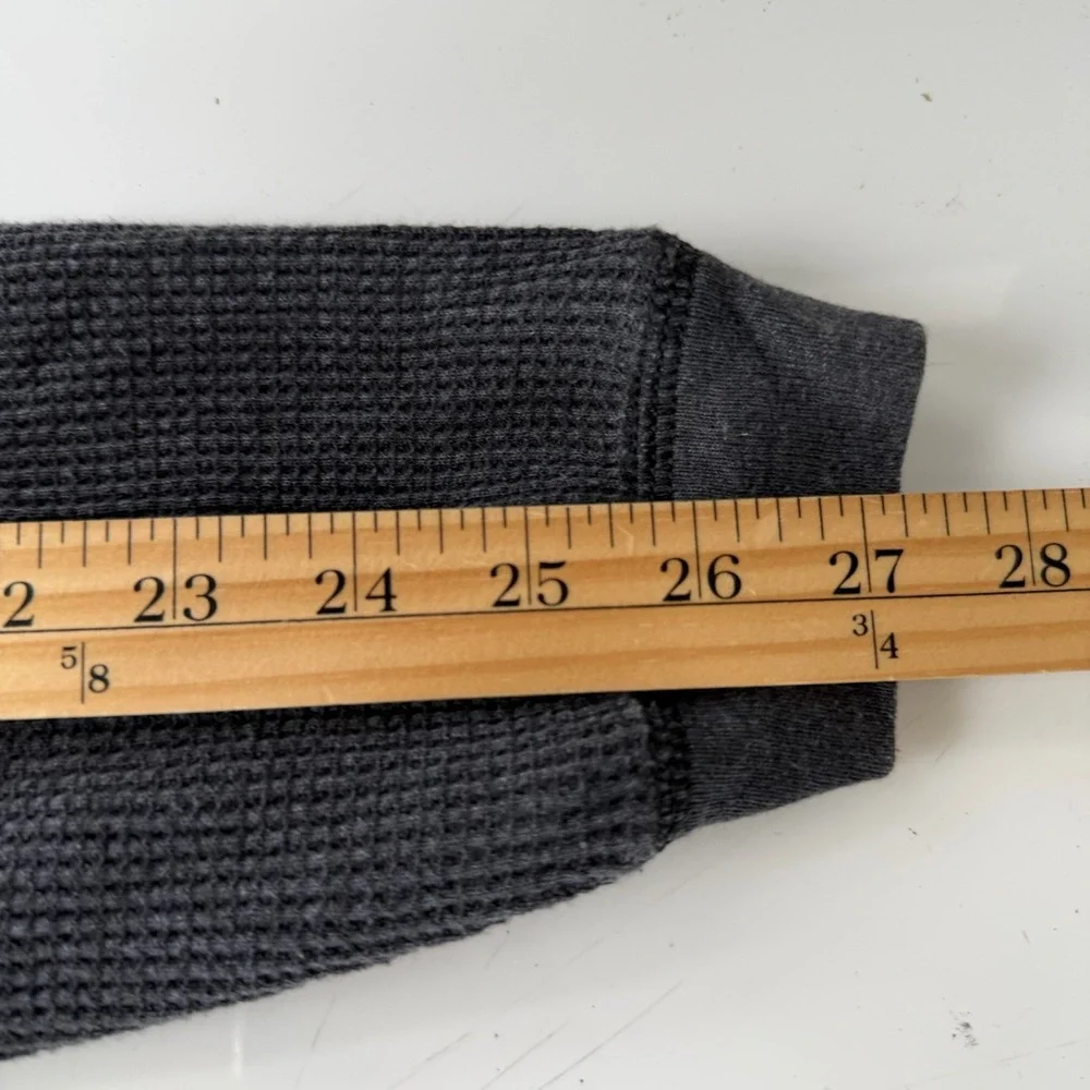 Vintage Thermal Henley Mens XL Charcoal Gray Dexter Morgan Kill Shirt Y2K Grunge